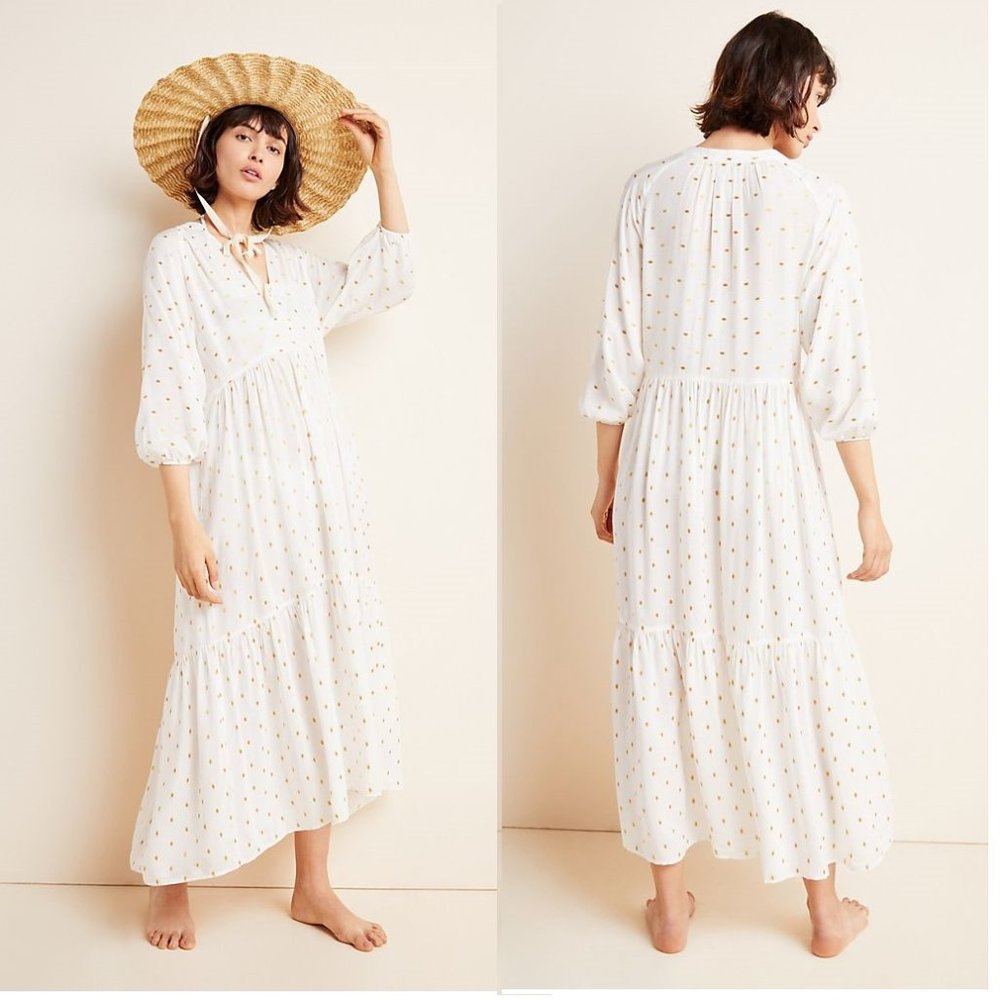 Anthropologie Augustine Tiered Maxi Dress